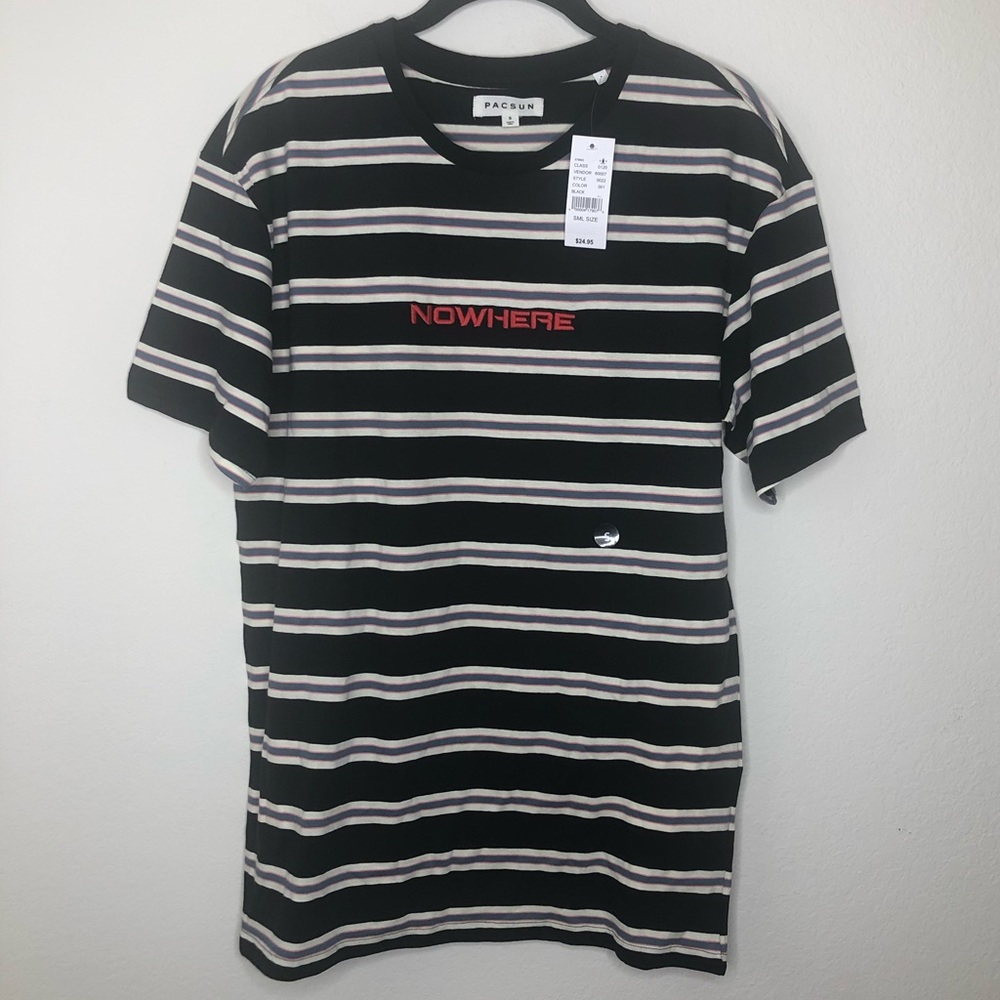 *NEW* PacSun Jake “Nowhere” Striped T-Shirt
